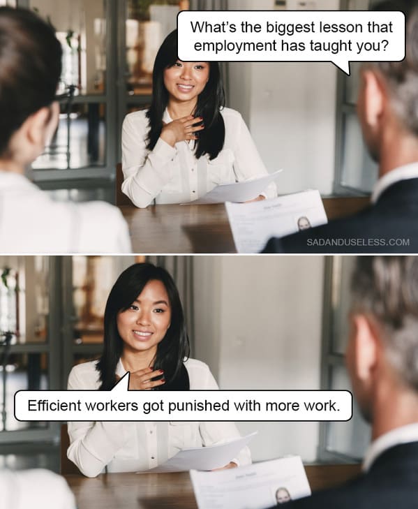 job interview memes - biggest lesson