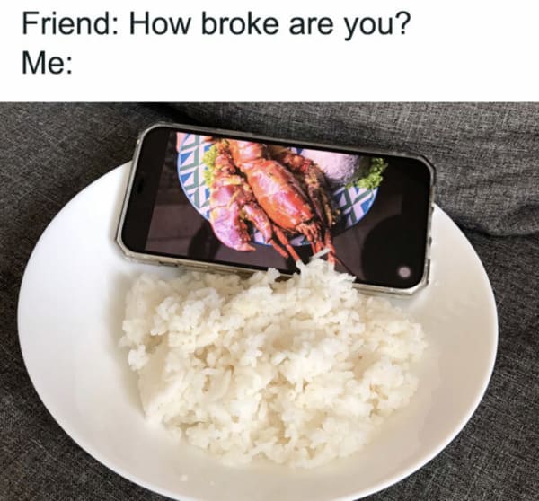 money meme - how broke are you?
