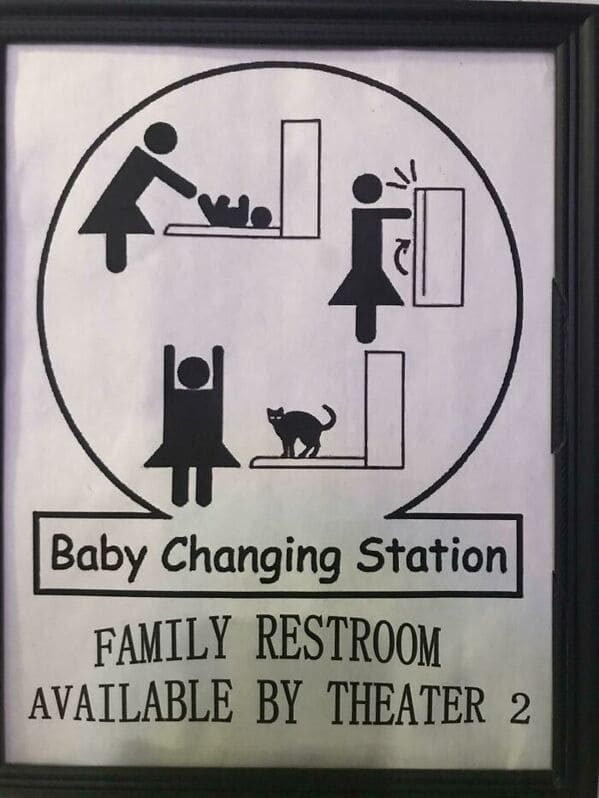 funny signs reddit - baby changing station