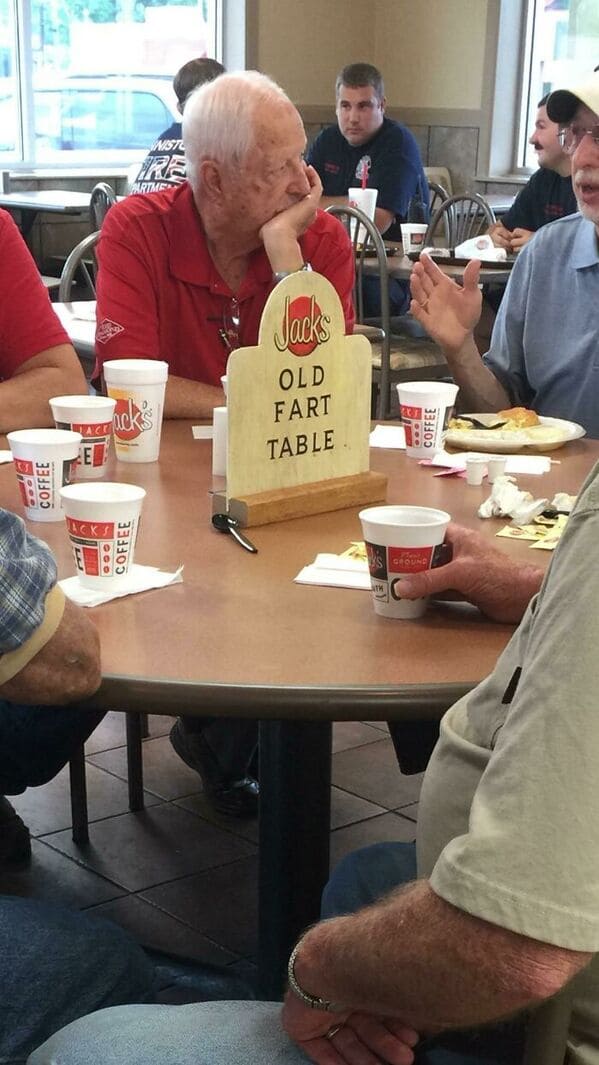 funny signs reddit - old fart table