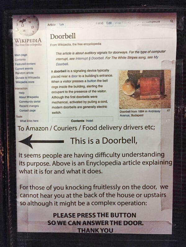 funny signs reddit - this is a doorbell