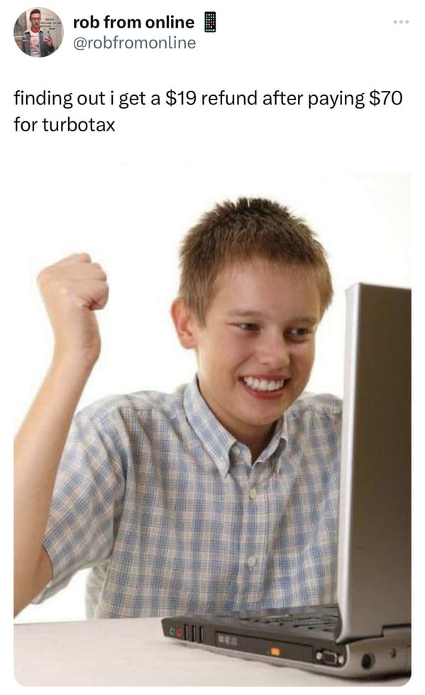 funny tax memes - kid excited looking at computer screen