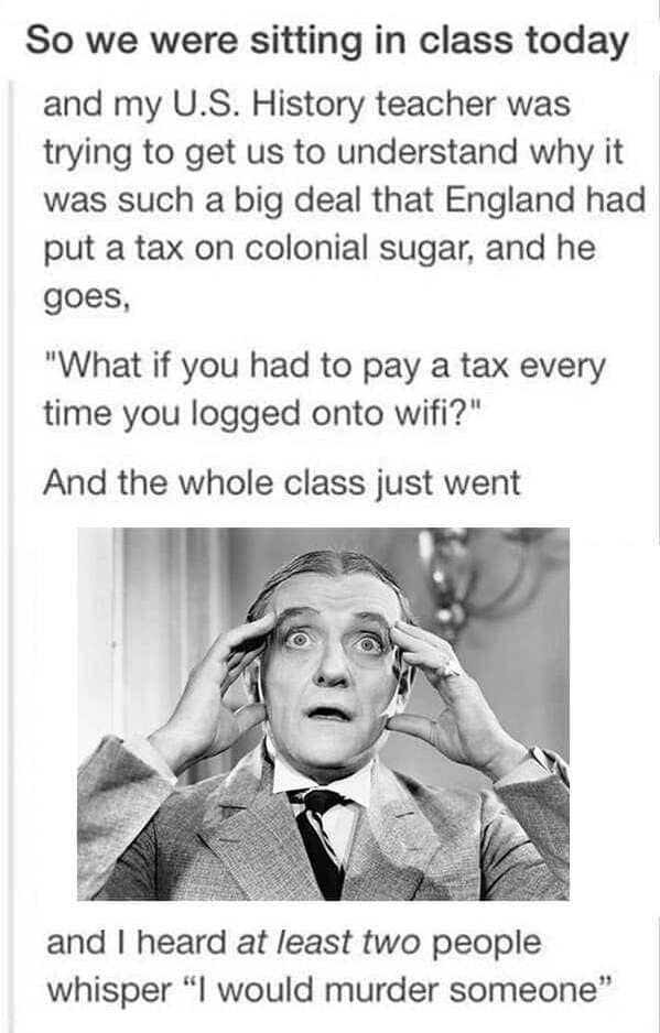 funny tax memes - england colonial sugar tax
