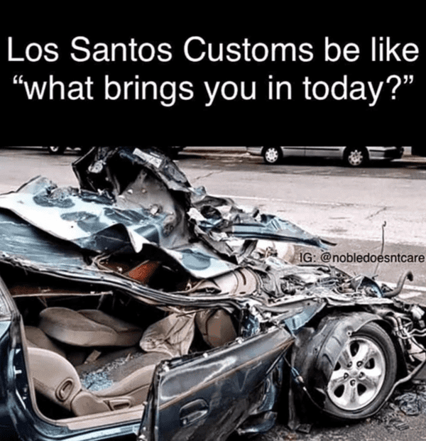 funny gaming meme - los santos customs