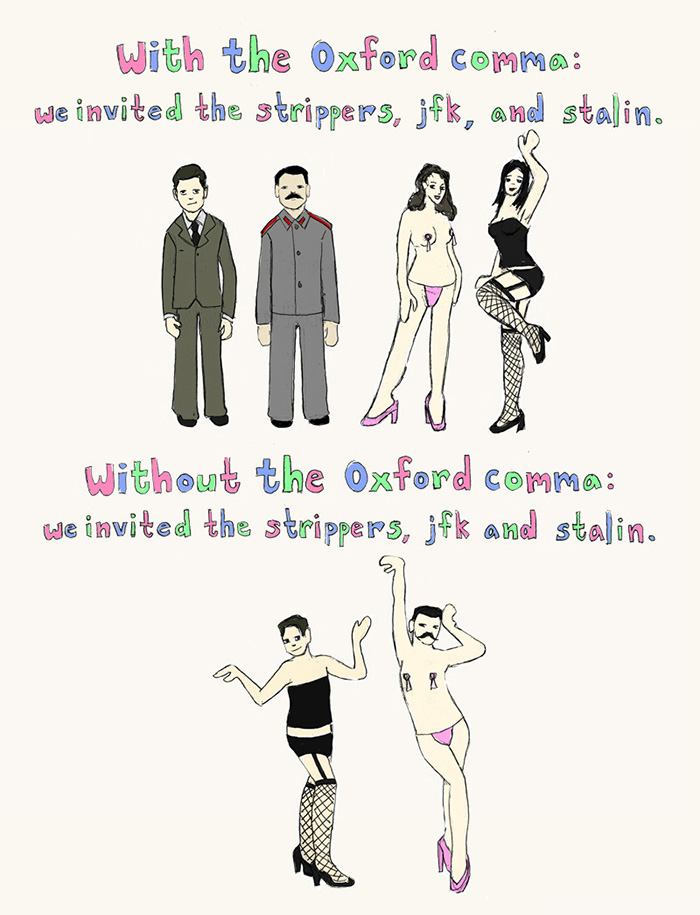 funny grammar comic - stalin stripper