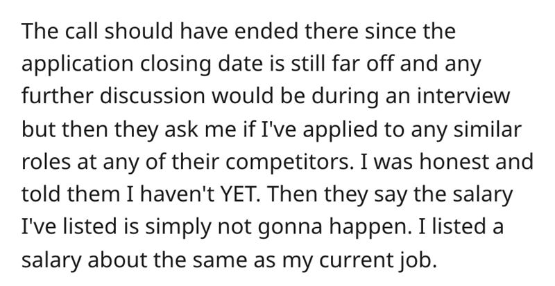 lawyers call about applicants cover letter - the call could have ended there