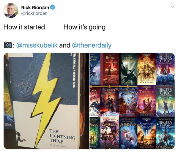 wholesome how it started vs how it's going memes - the lightening thief