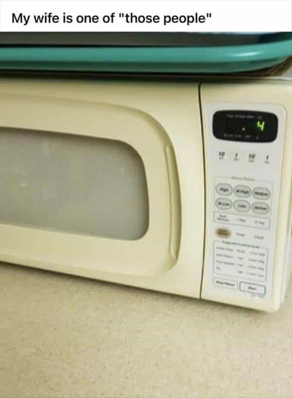 married couple fail - one of those microwave people