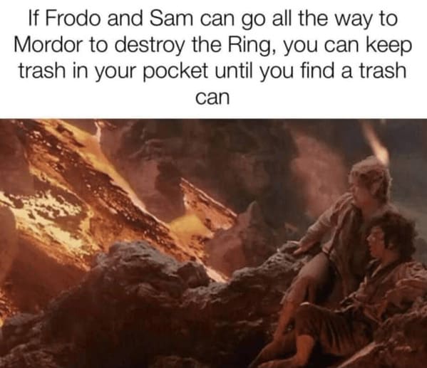 earth day memes - Frodo and sam