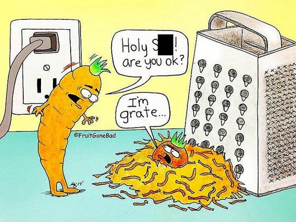 funny inappropriate comics - fruit gone bad - I'm grate carrot