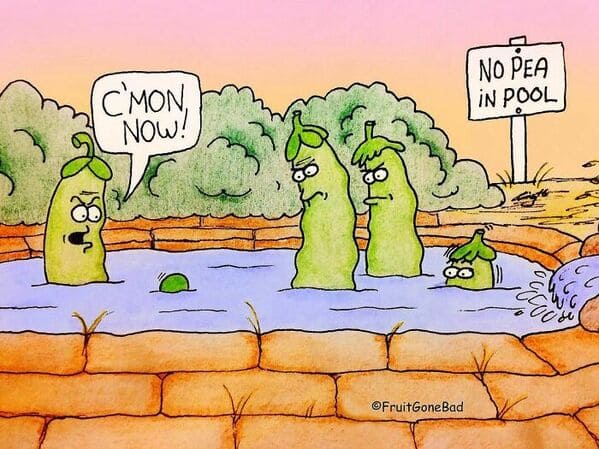 funny inappropriate comics - fruit gone bad - no pea in pool