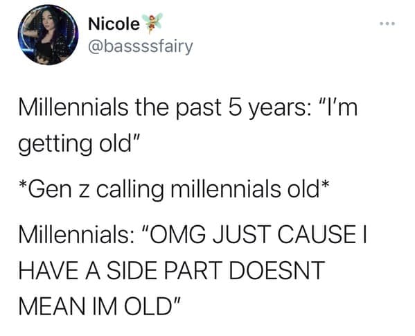millennial roasts - side part