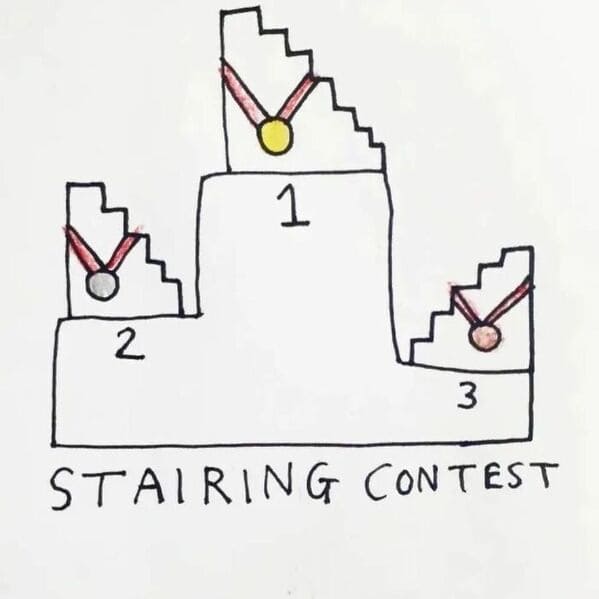 constant bagel therapy - stairing contest