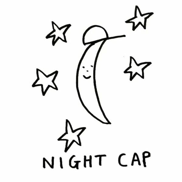 constant bagel therapy - night cap hat on moon