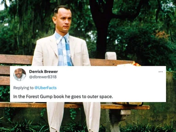 movie adaptation books - forest gump