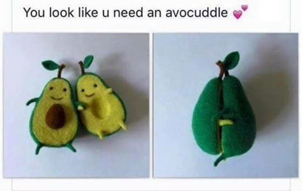 wholesome relationship memes - pear look like u need an avocuddle