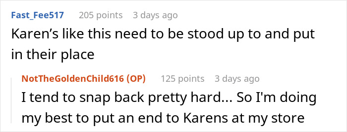 petty revenge post - Karens like this need to be stood up to
