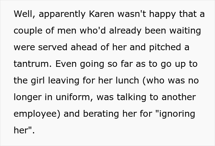 petty revenge post - Well, apparently Karen wasn't happy