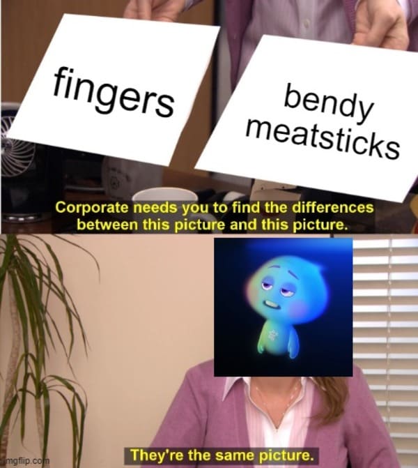 pixar meme - bendy meatsticks