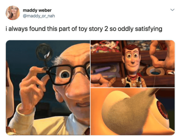 pixar meme - most satisfying part of toy story 2