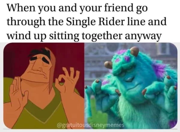 pixar meme - riding wih your friend
