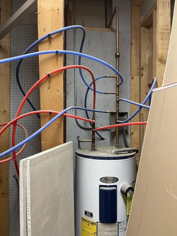 plumbing fails - hot water tank
