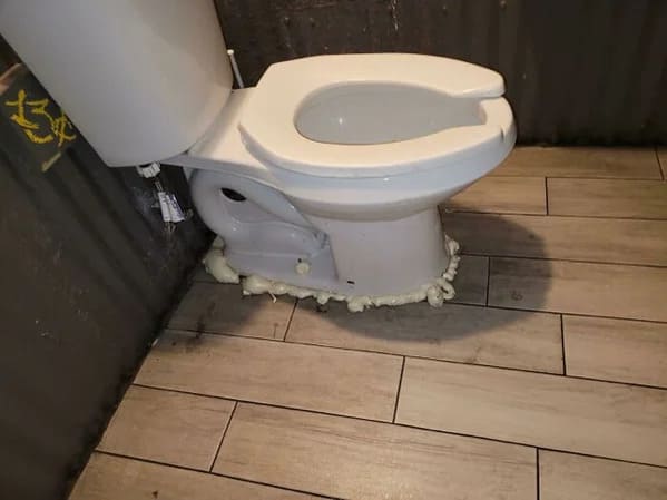 plumbing fails - toilet caulking