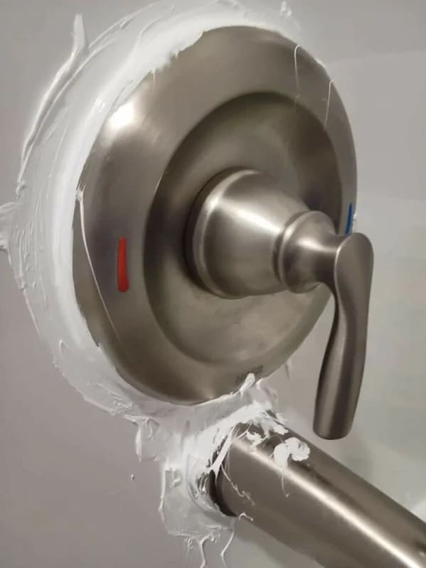 plumbing fails - shower faucet caulking