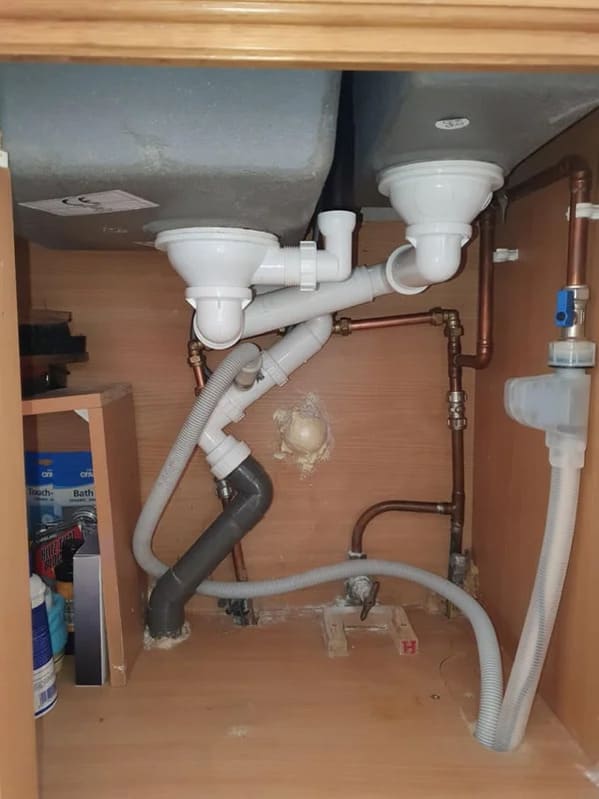 plumbing fails - sink pipes