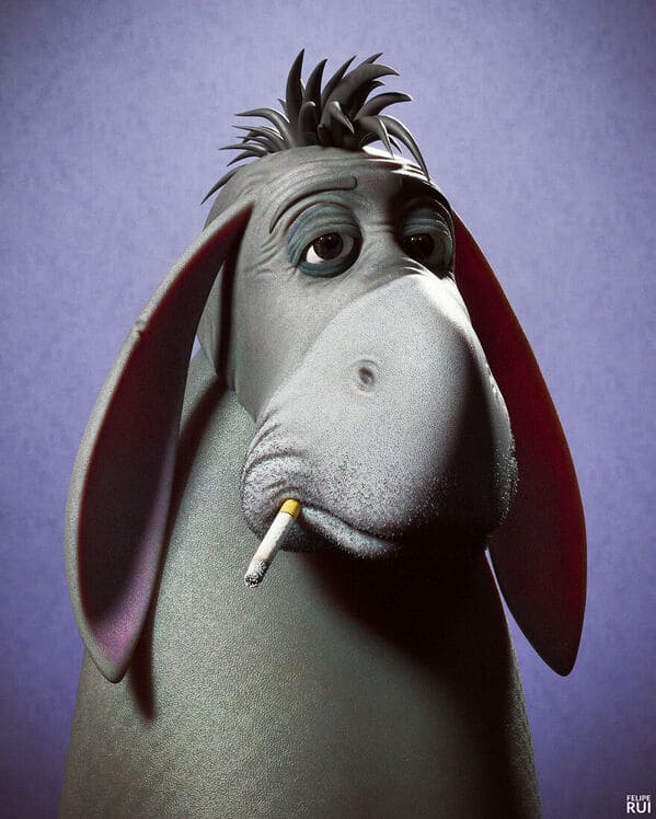 Felipe Rui Fernandez Cartoons - Eeyore From Winnie The Pooh