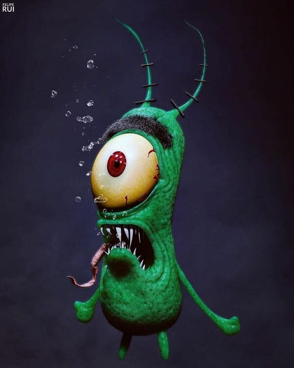 Felipe Rui Fernandez Cartoons - Plankton From Spongebob