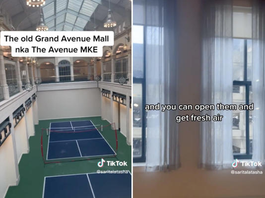 mall into apartments tiktok - pickle ball courts and windows