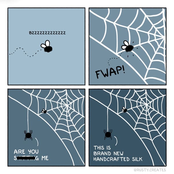 twist ending comics rusty epstein - spider web silk