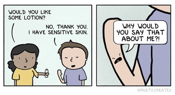 twist ending comics rusty epstein - sensitive skin