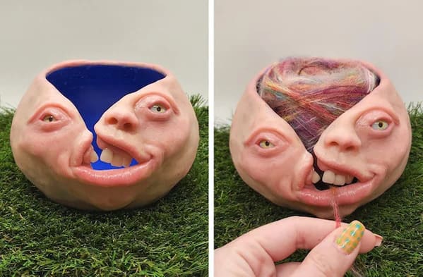 bizarre photos - yarn bowl