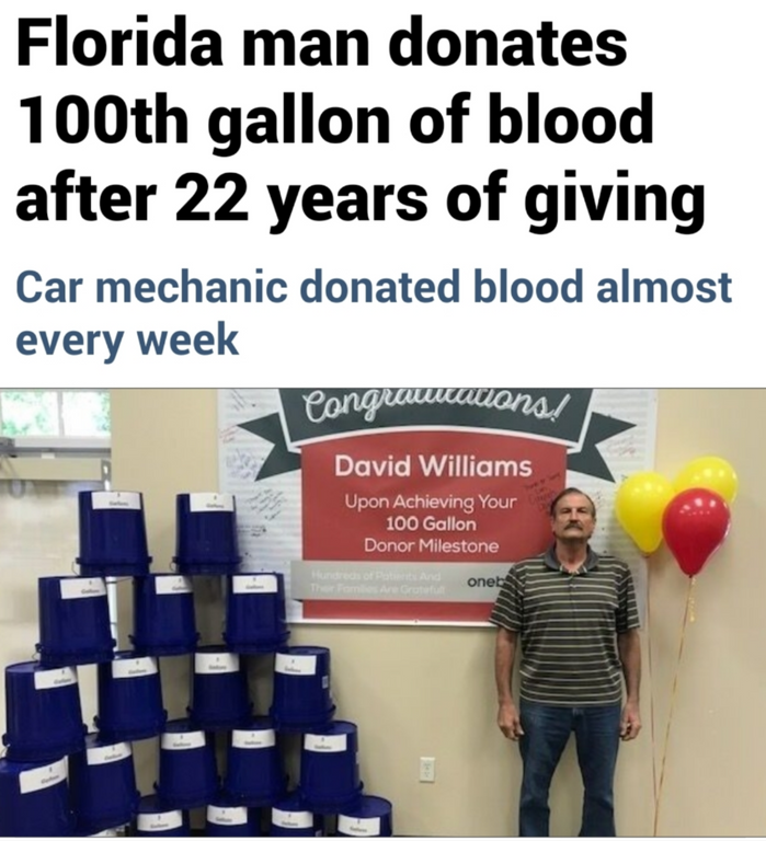 wholesome meme - 22 years giving blood