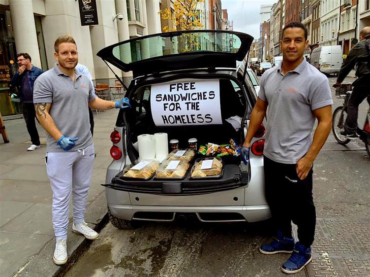 wholesome meme - free sandwiches for the homeless