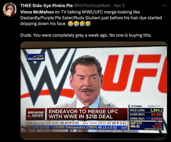 vince mcmahon meme - dude you were completely grey a week ago