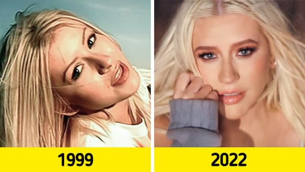 first music video vs latest - Christina Aguilera
