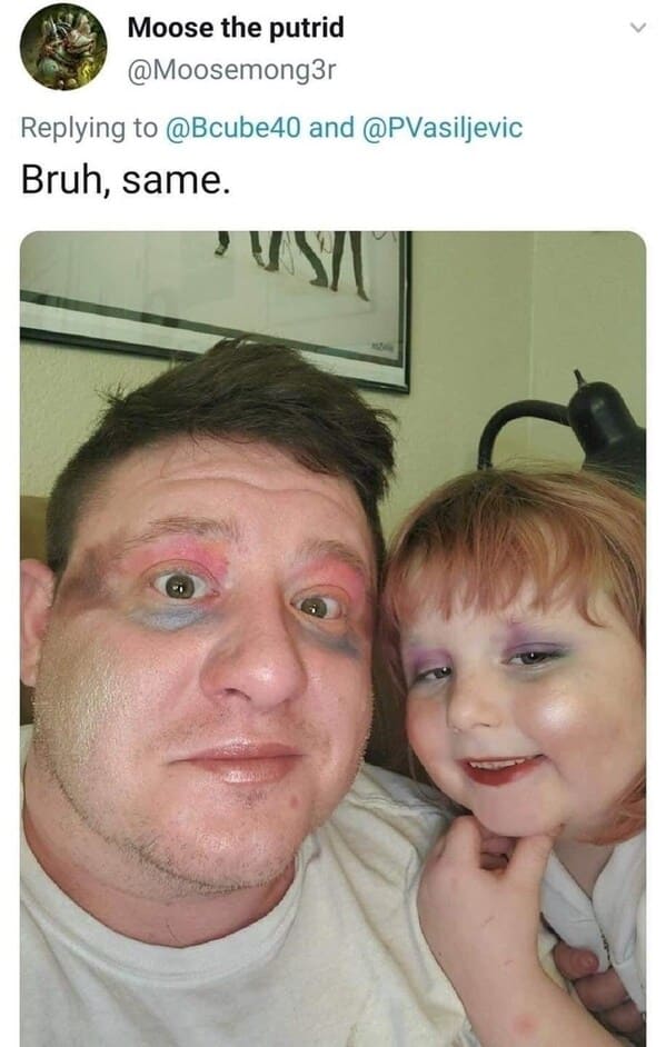 Wholesome Dads Are Letting Their Daughters Do Makeup On Them In Adorably Funny Twitter Thread - Jarastyle