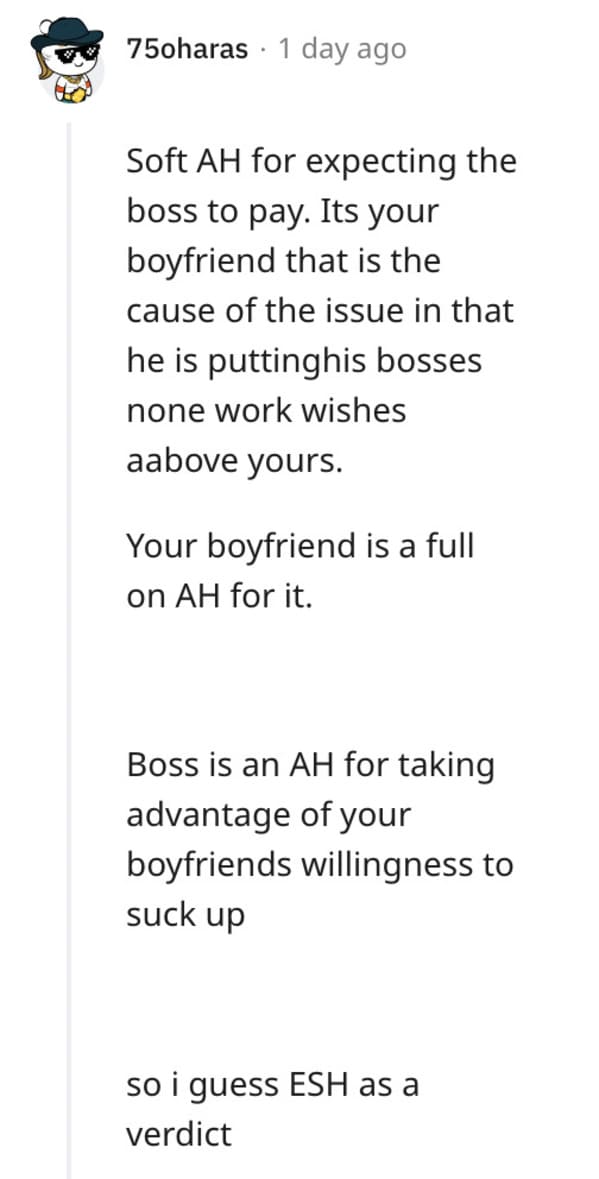 Boss Makes Woman's Boyfriend Cancel Pre-Planned Vacation, So She Demands Boss Reimburse Her For Trip - Jarastyle