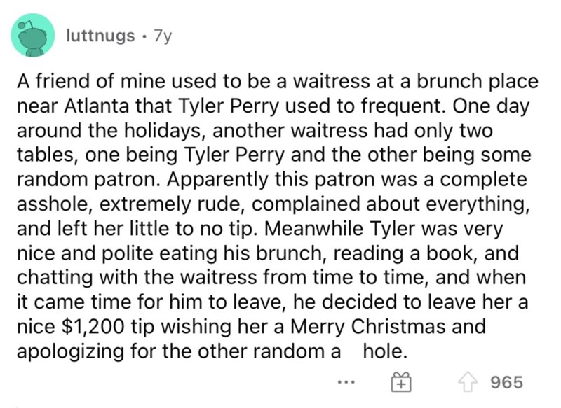 30 Servers Who Have Waited On Celebrities Share Their Stories Of Bad Tippers, Adorable Couples, And More - Jarastyle