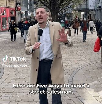 British Tiktoker Shares The 5 Ways To Avoid Street Salesmen We've All Used Once Or Twice - Jarastyle