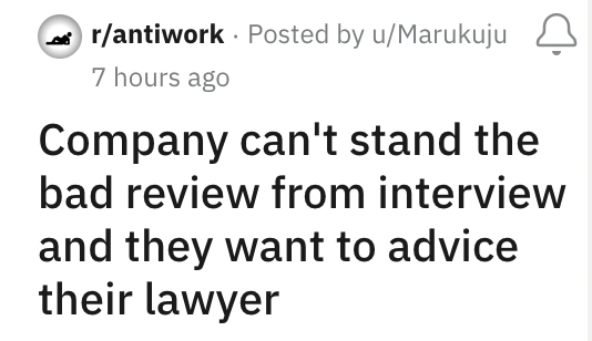 ‘We Want To Ask You To Delete This Comment’ — Job Candidate Leaves Honest Review About Their Interview, So The CEO Says They’ll Get A Lawyer Involved - Jarastyle