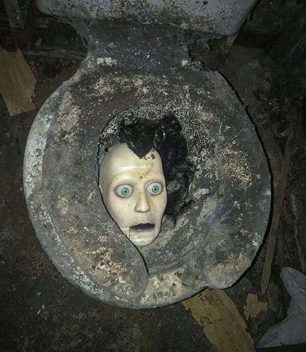 creepy discoveries new home - head in toilet creepy basement bathroom