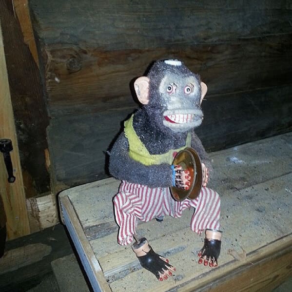 creepy discoveries new home - monkey in attic