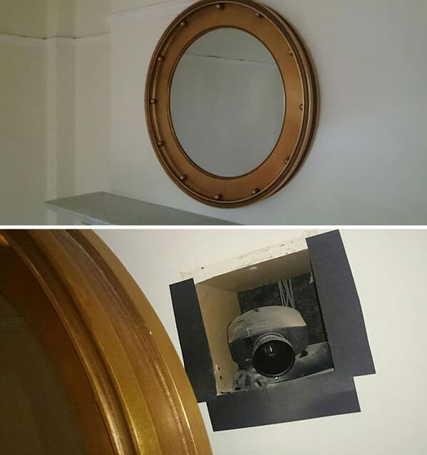 creepy discoveries new home - wall mirror hidden camera