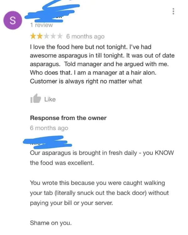 14 Screenshots Of Rude Customers Leaving Fake Online Reviews - Jarastyle