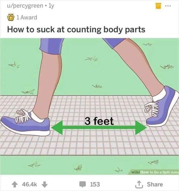 dark funny wikihow meme - how to suck at counting.body parts