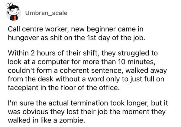 25 People Share Jaw-Dropping Stories Of The Fastest A New Coworker Was Fired - Jarastyle